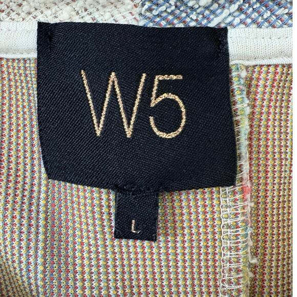 W5 Striped Sleeveless Button Top Large - Picture 4 of 4